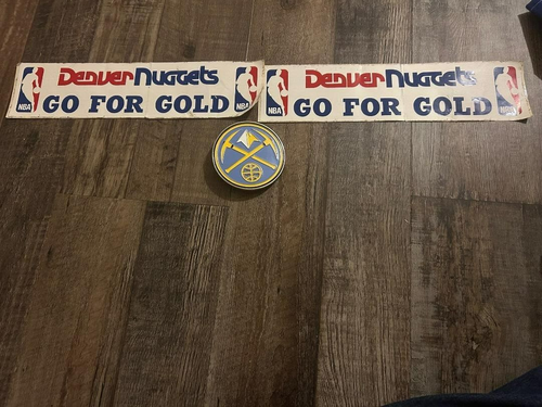 (2) Denver Nuggets Go for Gold Bumper Stickers and Belt Buckle - 第 1/3 張圖片