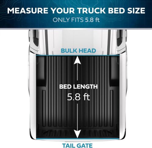 19-25 Chevy Silverado GMC Sierra 1500 Truck Tonneau Cover 5.8' Bed Soft Roll Up - Picture 5 of 7