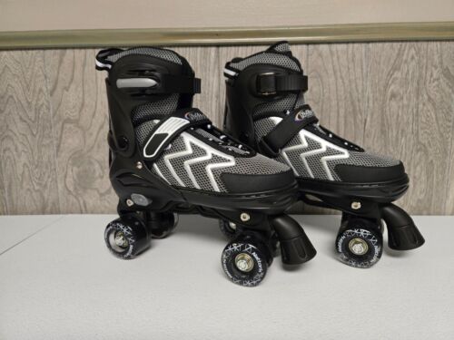 Nattork Kids Adjustable Roller Skates w/ Light up Wheels Size 3y 4y 5y 6y Black - Picture 13 of 23