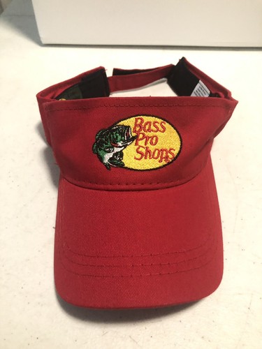 Bass Pro Shop Visor Red Hat Cap Fishing Sports Cap c40