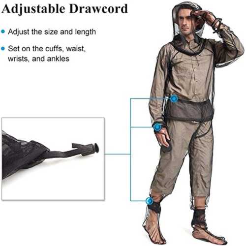 Mesh Hooded Mosquito-proof Suit Outdoor Camping Anti-mosquito Bite Clothes - Picture 8 of 11
