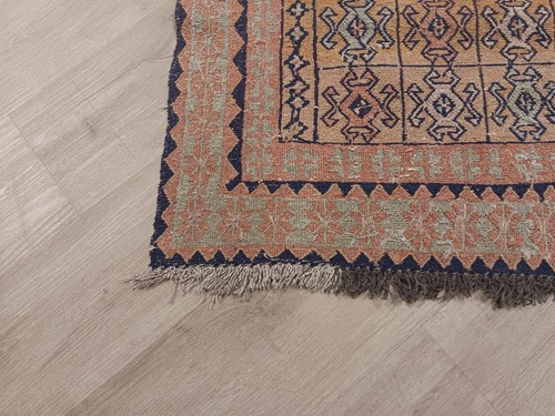 ESTATE Ca. 1980 10' RUNNER Allover Pattern Handmade Kilim Flat Wool Rug 582979 - Picture 12 of 12