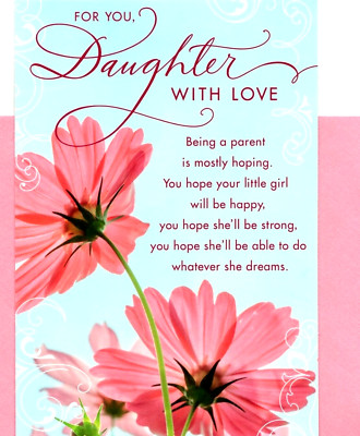 Happy Birthday Daughter Amazing Woman Pink Daisy Daisies Hallmark Greeting Card