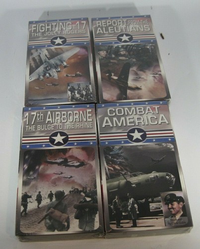 17th Airborne, Fighting 17, Report From The Aleutians And Combat America 4 VHS - Picture 2 of 3