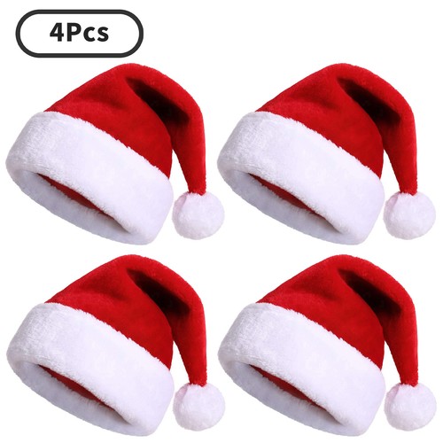 Adult Kids Headgear Plush Christmas Hats Festive Xmas Cap Roleplay Accessory - Bild 8 von 28