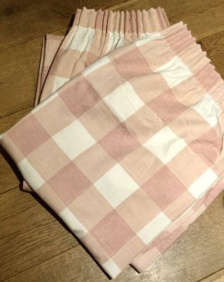 Laura Ashley Pink Gingham Curtains Ebay