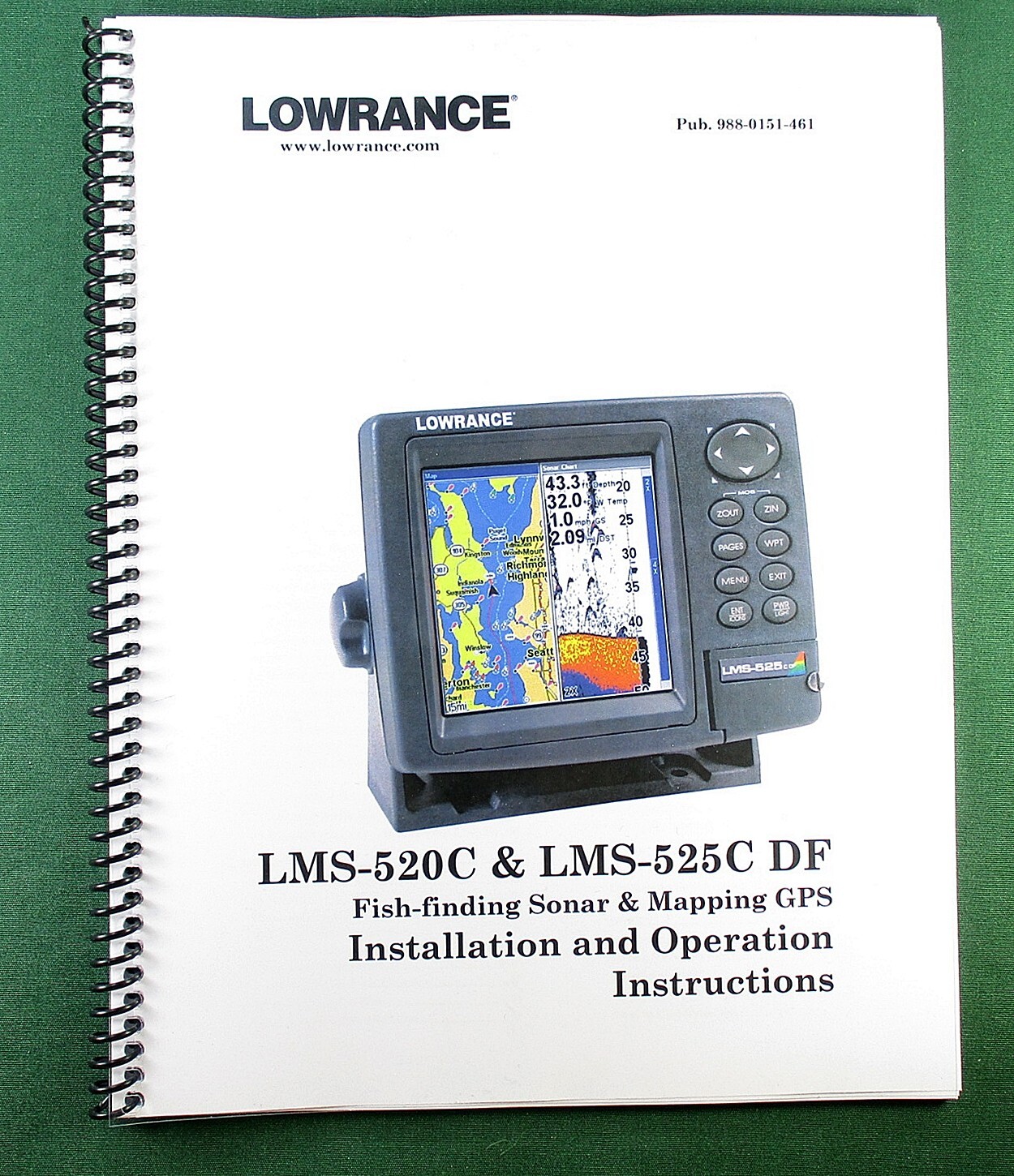 Kedelig amatør dække over Lowrance LMS-525C DF Instruction Manual: Full Color 252 Pages &amp; Clear  Covers | eBay