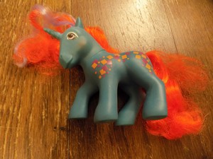Vtg G1 My Little Pony Rockin Beat Pony Tunefull Blue Unicorn