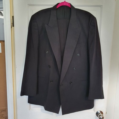 Roger David Men's Black Suit Jacket Size 107R W03 - Picture 2 of 8