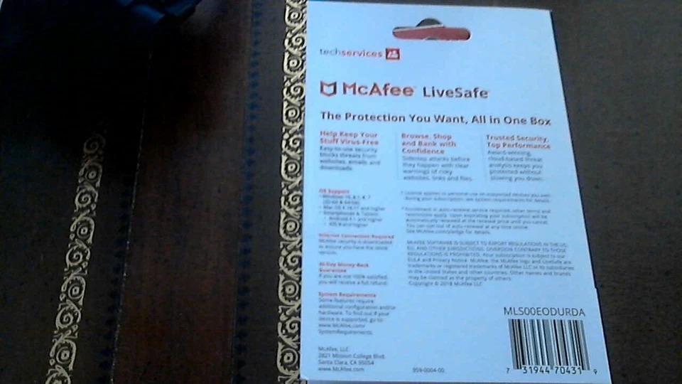 McAfee LiveSafe 2018 Unlimited Devices PCs Mac Android iOS 1 Year License - Image 3 of 3