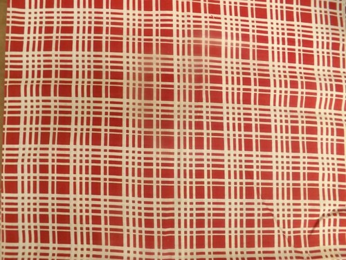 De Colección Años 50 Retro Rojo Blanco Artístico Cuadros SIN USAR Tela de Algodón Remanente 35" x 3.5 yardas - Imagen 2 de 5
