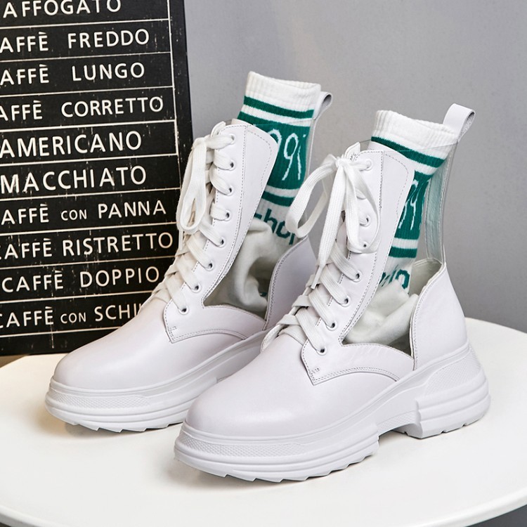 Moda para para para Mujer Transparente Con Cordones Puntera rojoonda Zapatos De Invierno botas de cuero para motocicleta ebdde3 Moda para para para Mujer Transparente Con Cordones Puntera rojoonda Zapatos De Invierno botas de cuero para motocicleta ebdde3