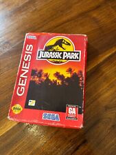 Jurassic Park Sega Genesis Video Game 1993 Cartridge in Box No Manual UNTESTED