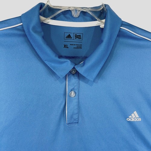Polo Adidas adulte bleu golf stretch logo moderne décontracté homme XL - Photo 5/8