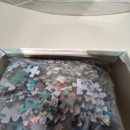 PUZZLE CLEMENTONI (500 Pieces) Made in Italy Braies Lake Dock Boats 14"x19" - Picture 6 of 7