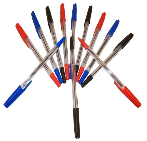 100 x MIXED COLOUR BALL POINT BIRO PENS ASSORTMENT - Picture 6 of 6