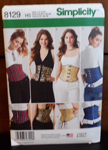 Simplicity Sewing Pattern 8129 Misses Corsets Boned Easy 4 Styles Sizes 6-14 UC - Picture 2 of 6