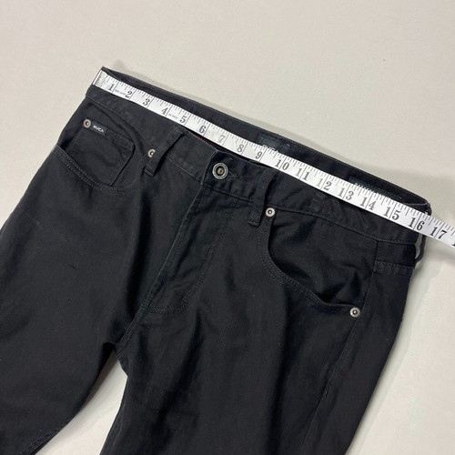 RVCA Daggers Black Denim Slim Straight Cotton Stretch Mens Jeans W32" L32" - Picture 13 of 17