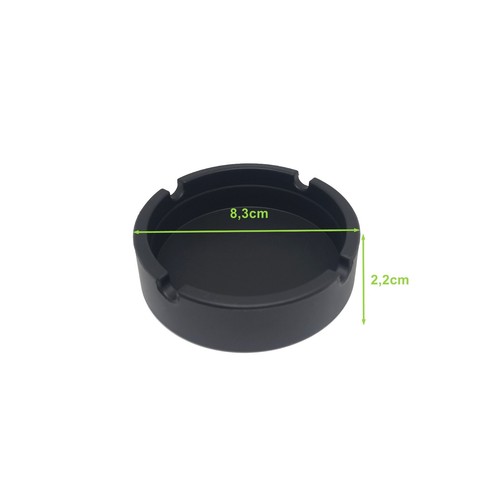 Klein Mittel Groß Silikon Aschenbecher Rund Schwarz Zigarettenetui Anti Rutsch - Bild 5 von 8