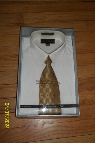 NEU Croft & Barrow Herren klassische Passform Kragen Hemd & Krawatte Set 32/33 15,5-16 - Bild 1 von 2