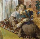 Women At The Milliners 1881, Edgar Degas, Wall Decor Art Print  14" x 11" 2330