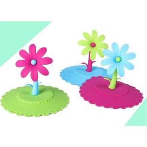 Art-Design-Colorful-Flower-Silicone-Dustproof-Cup-Lid-Leakproof-Cup-Cover