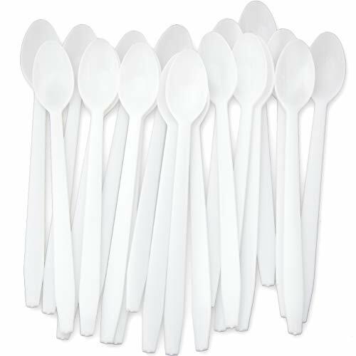 8" Plastic Soda Spoons for Ice Cream & Sundae, Red or White by Avant Grub - Picture 2 of 33
