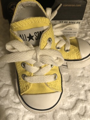 yellow infant converse