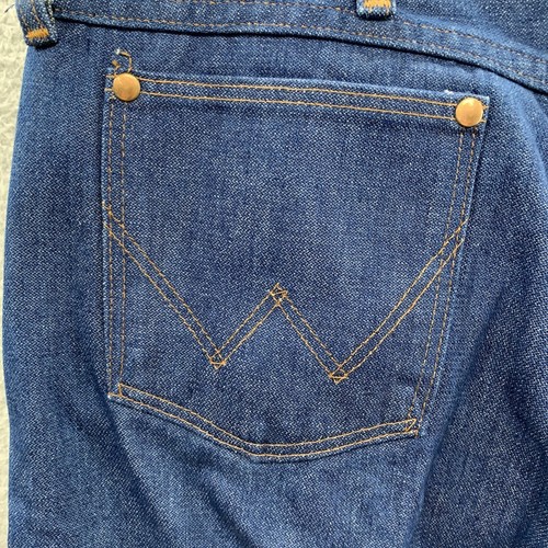 Pantalones de mezclilla Wrangler vintage para hombre 40/M pierna recta azul tiro medio hechos en EE. UU. - Imagen 15 de 16