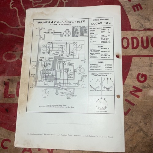 TRIUMPH DOLOMITE 1937 THE HEALING TECHNICAL BULLETIN SERVICE & SPECIFICATIONS - Bild 3 von 3
