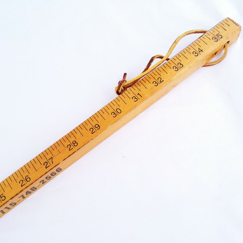 Vintage Square Yardstick Holz WIGM Radio FM 99,3 AM 1490 Medford Wisconsin - Bild 4 von 6