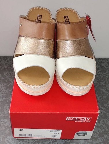 NIB PIKOLINOS Aguadulce W3Z-1772C2 Leather Sandals Nata Sz 40 EU - Picture 3 of 3