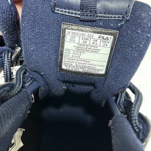 Fila Disrutur Women Sport Shoes Sneakers Navy 5.5 Thick Soles Lace Up Athletic - Picture 7 of 10