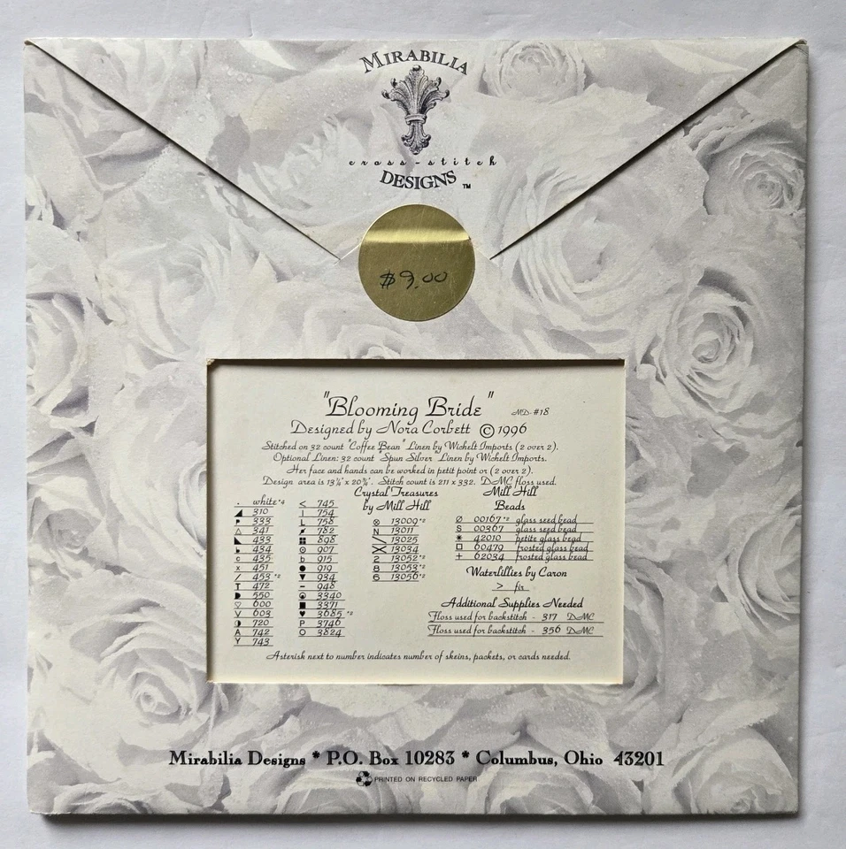 Mirabilia Blooming Bride Cross Stitch Pattern MD18 - Image 3 of 4