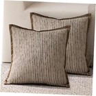  18x18 Decorative Throw Pillow Cover – 18" x 18" (Pack of 2) Textured Boucle