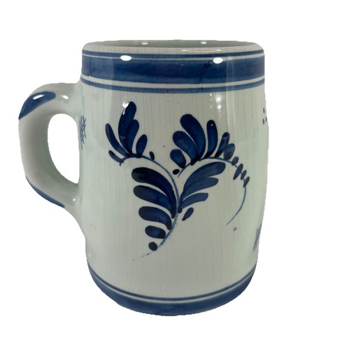 Vintage Delft Blue Pottery Hand Painted Windmill Mug Holland 4 3/4” - Picture 5 of 12