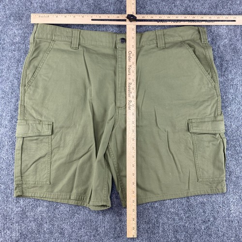 Pantaloncini da lavoro Carhartt Rugged Flex Cargo uomo 40 verde vestibilità rilassata tela 9" nuovi con etichette - Foto 3 di 10