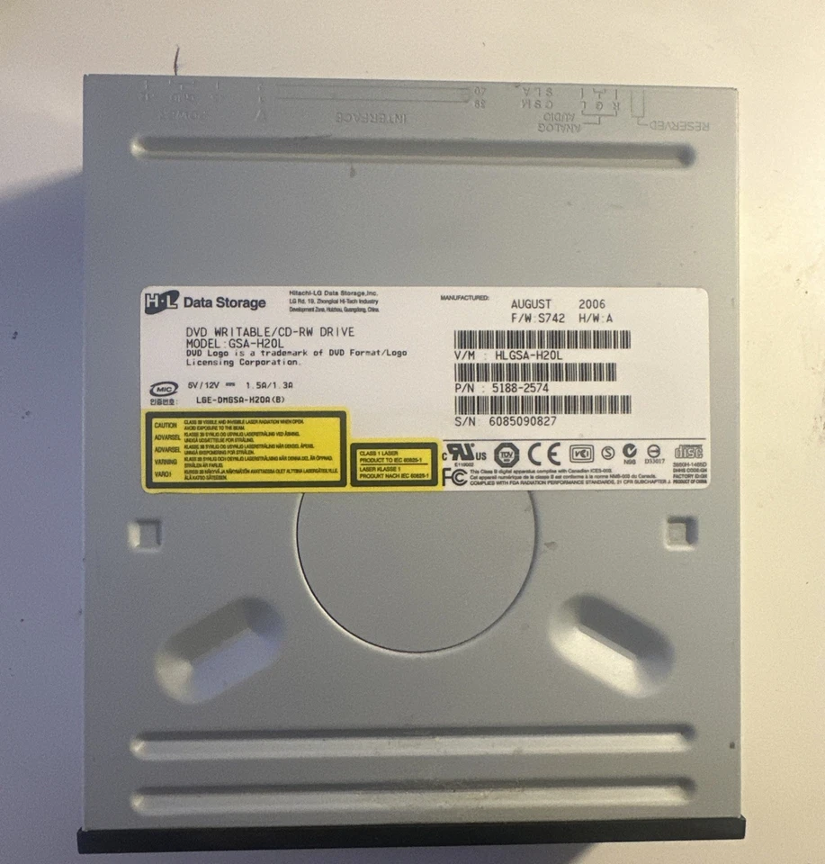 Unidad de DVD grabable/CD-RW de almacenamiento de datos HL GSA-H20L Foto 2 de 4