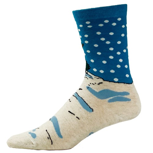 Youth Snowman Socks Cute Winter Weather Snow Holiday Christmas Party Festive - Picture 3 of 9