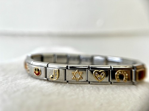 Vintage Italian Nomination Charm Bracelet With 10 Authentic 18k Gold Charms - Picture 2 of 19