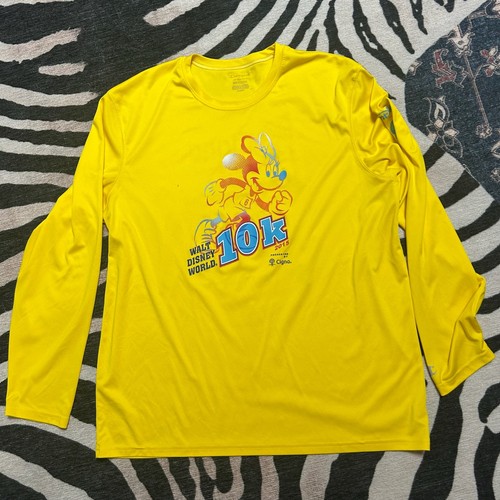 Run Disney 2015 10K Champion Size Long Sleeve Marathon Shirt XL Men’s WaltDisney - Picture 1 of 7