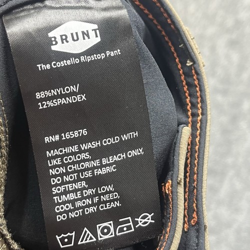 Brunt Costello Ripstop Hose Herren 28x30 braun Tech Wanderer Reisen Stretch Arbeit - Bild 12 von 13
