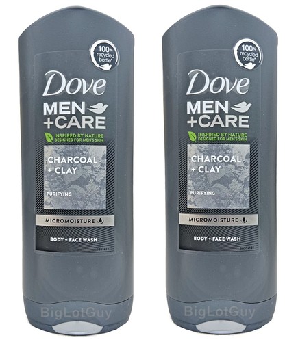 Dove Men+Care CARBÓN+ARCILLA Purificador Cuerpo Rostro y Cabello Jabón 400 ml = 13,5 fl oz Venta - Imagen 4 de 6