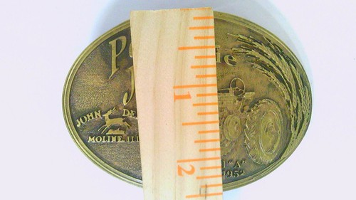 ✅ John Deere~Poppin Johnnie~Brass~Belt Buckle~Model A 1934- 1952 Promo - Picture 3 of 5