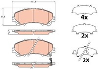 Bremsbelagsatz Vorne FüR Infiniti Q50 Q60 Coupe Qx50 I II Nissan 13-> D10604GA0A