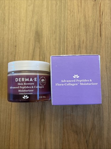 LOT OF 2 Derma E Advanced Peptides and Flora Collagen Face Cream 2oz X 2 New - Picture 6 of 10