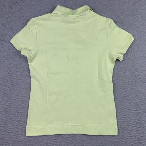 Lacoste Polo Shirt Boys 40 XS Green Knit Cotton Knit School Preppy Casual SPOTS - Picture 6 of 16