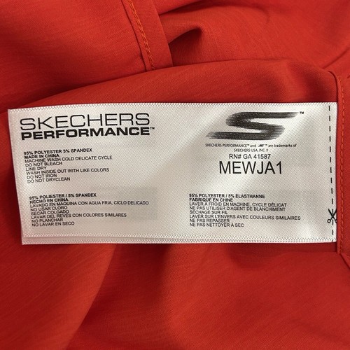 Skechers Performance Windbreaker Womens Small Orange Full zip Stretch Running - Picture 9 of 11