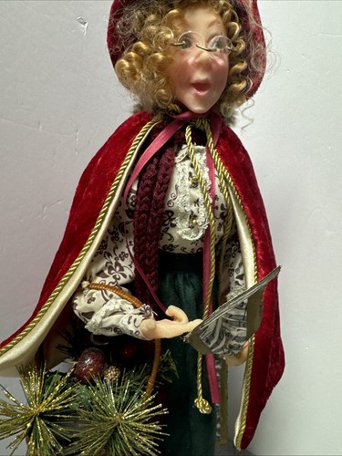 "Figura Kurt Adler de Tía Shirley 22"" Jacqueline Kent Caras de Navidad" - Imagen 3 de 7