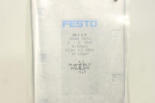 FESTO JH-5-1/4 G1/4 5/2 Wege Magnetventil 10408 OVP - Picture 2 of 2